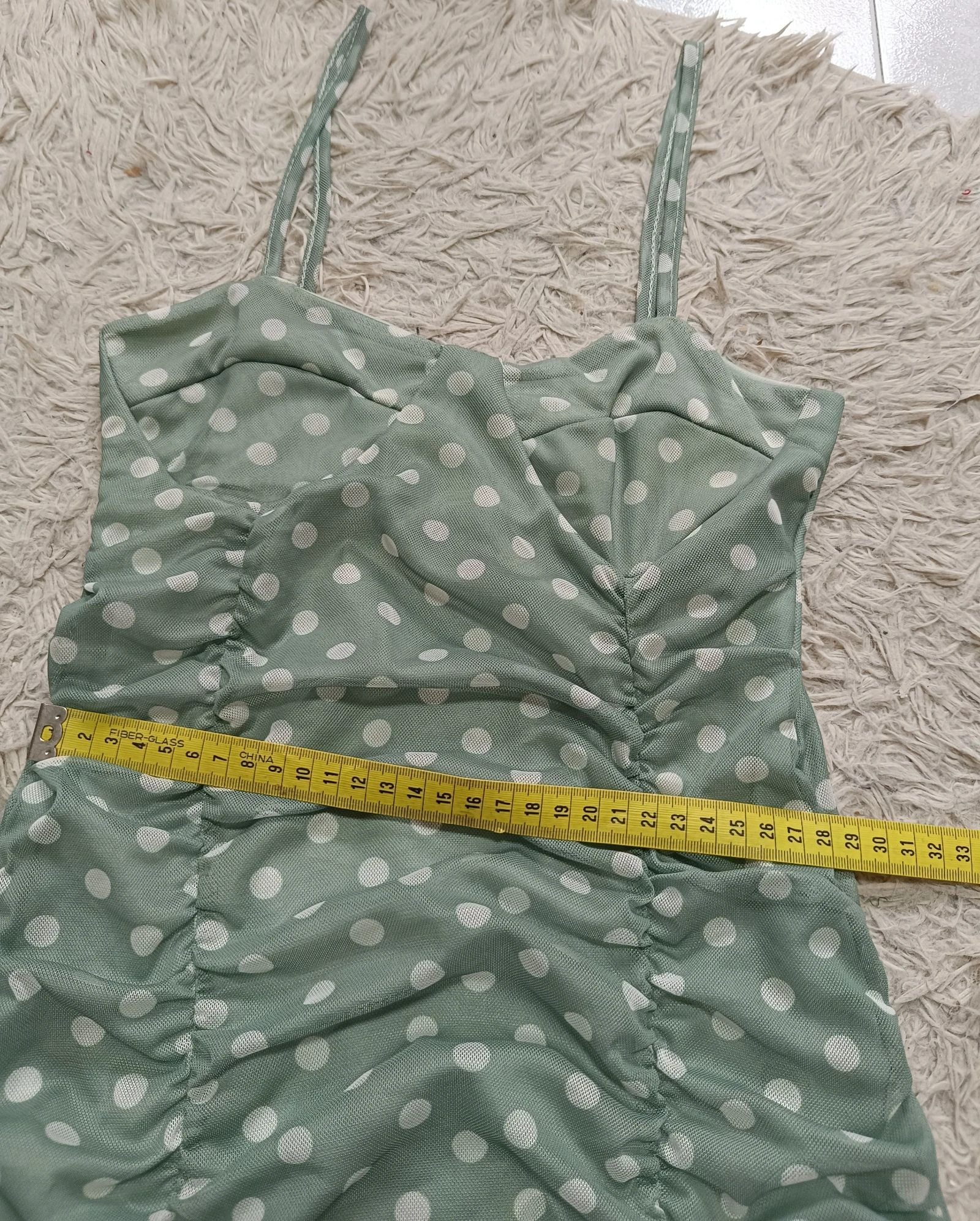 Vestido de bolinhas 🌄 verde pastel / Robe à pois vert pastel – photo 5